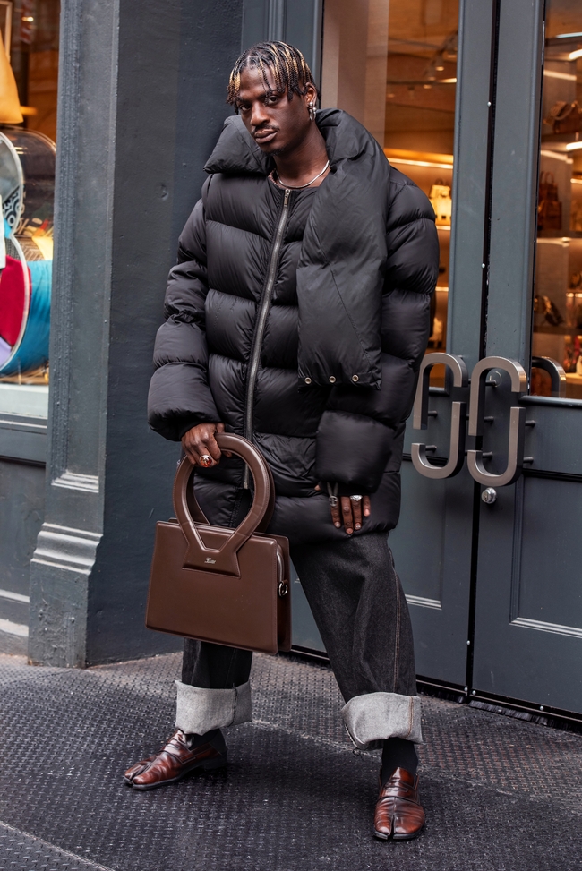 欧美时装周街头街拍男模帅哥图片