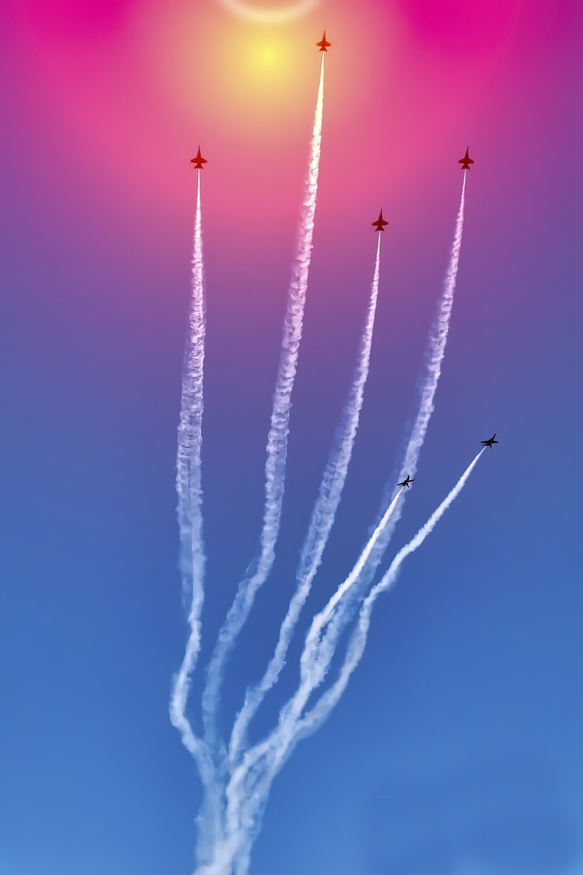 空军战机特技飞行队图片