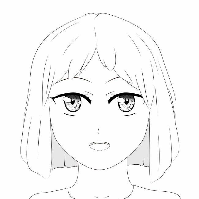 女孩头像简笔画