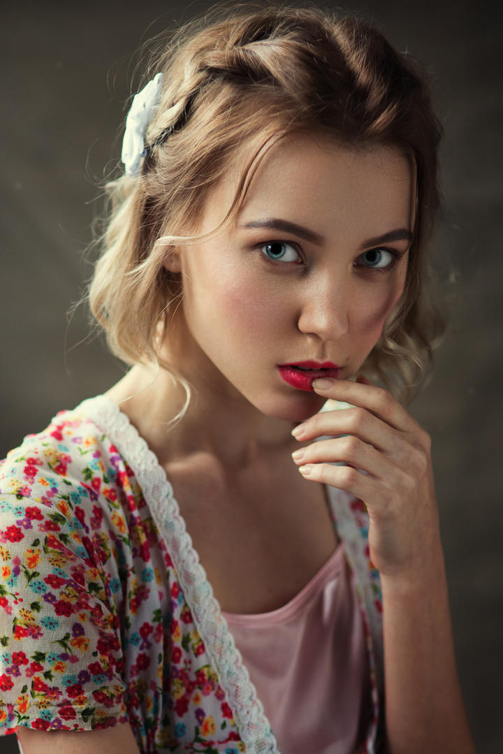 欧美美女肖像特写图片