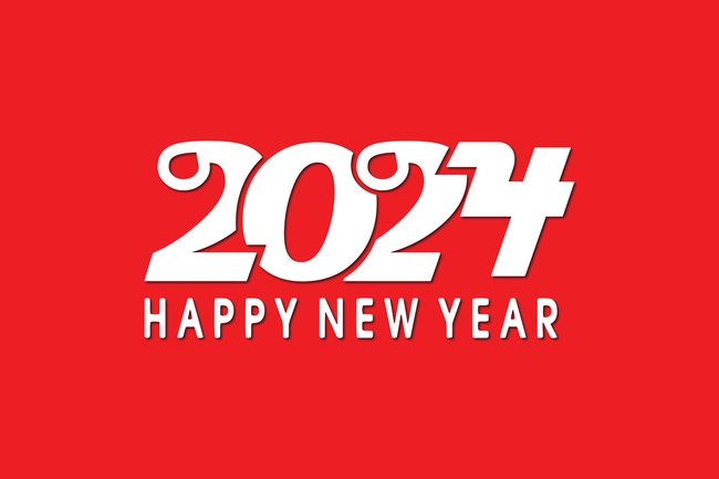 2024年红色喜气新年壁纸图片
