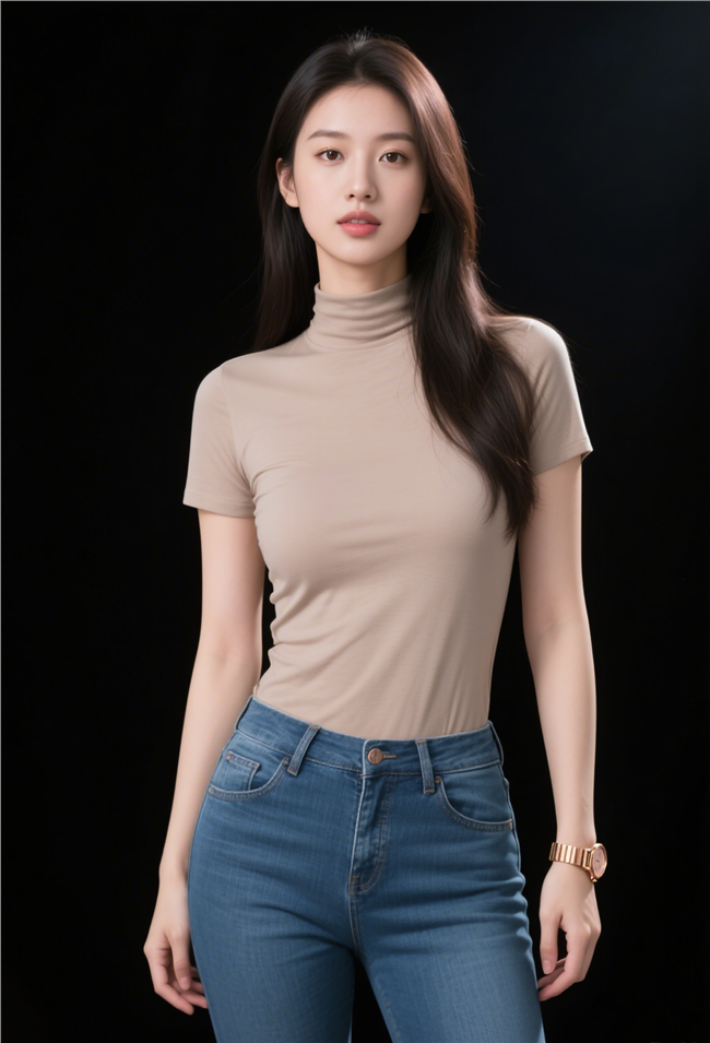 亚洲身材优美端庄挺直美女摄影图片