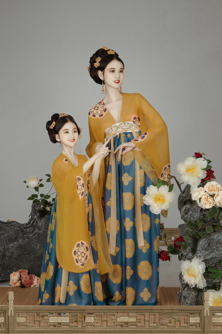 高清古风古装亲子艺术照人像摄影图片