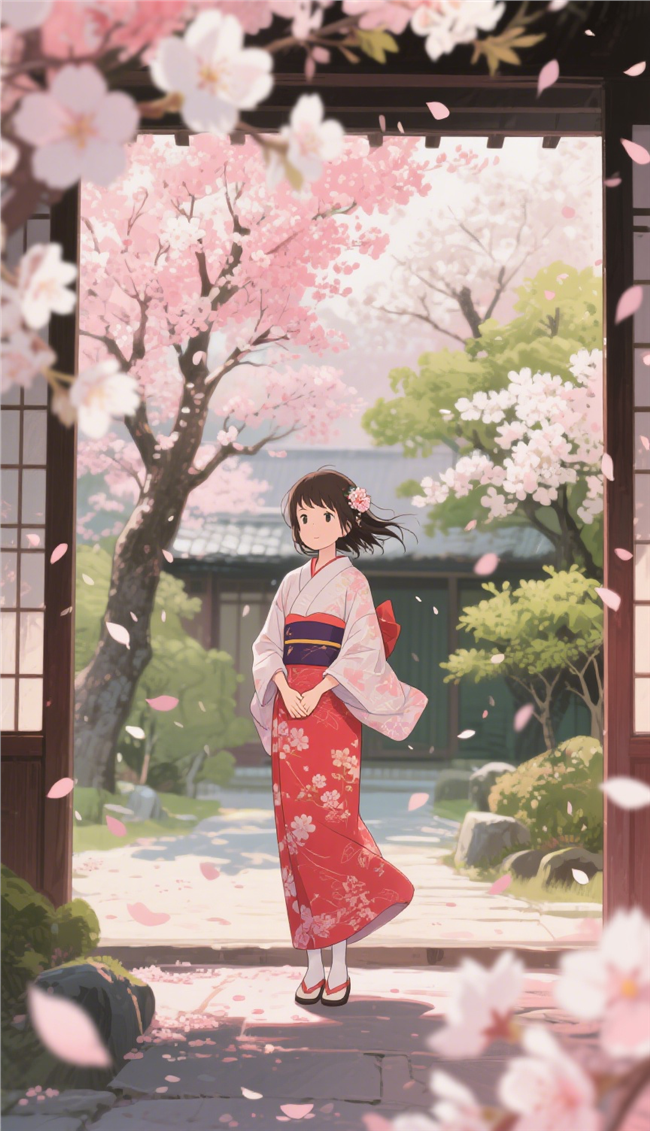 和风花嫁少女动漫人物设计图片