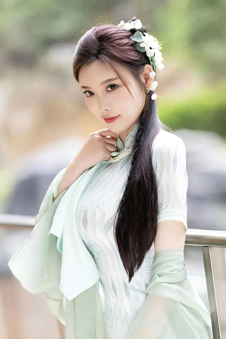 眼神勾魂的古装气质美女模特杨晨晨艺术写真图片