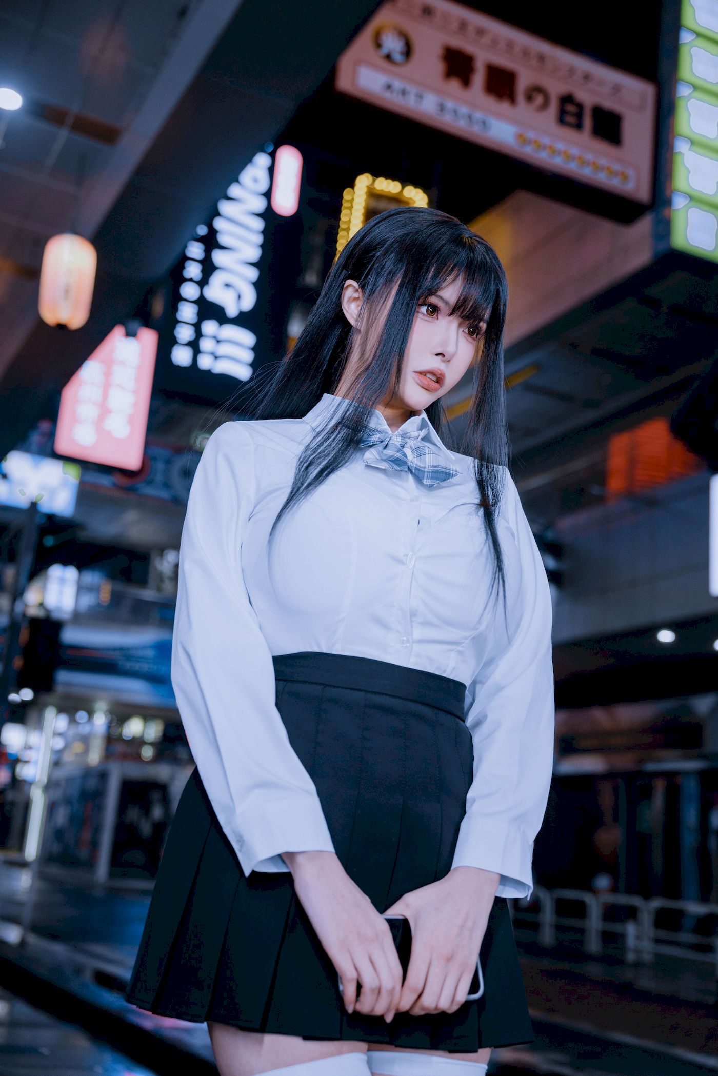 清纯女友夏小秋秋秋白丝学妹制服户外性感写真