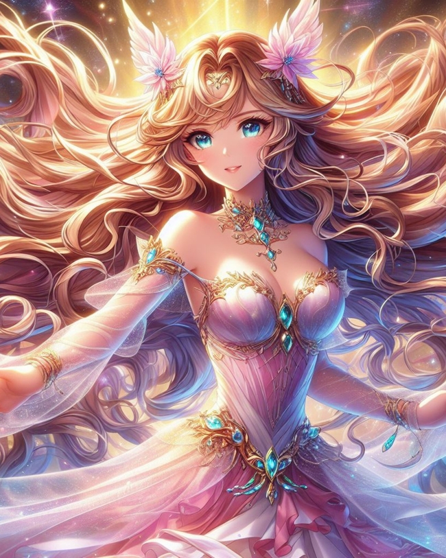 唯美性感公主风动漫美女插画图片