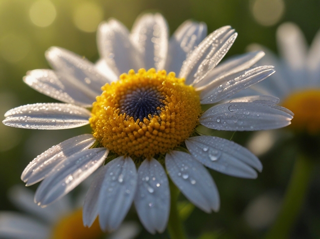 微距特写白色雏菊花摄影图片