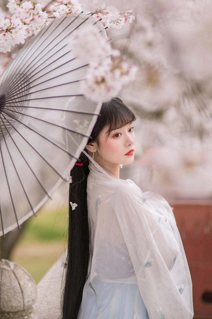中国古典汉服小姐姐唯美背影图片