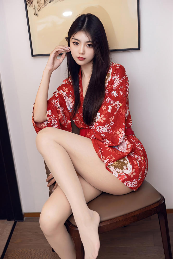 坐在椅子上的极品美腿美女高清素材图片