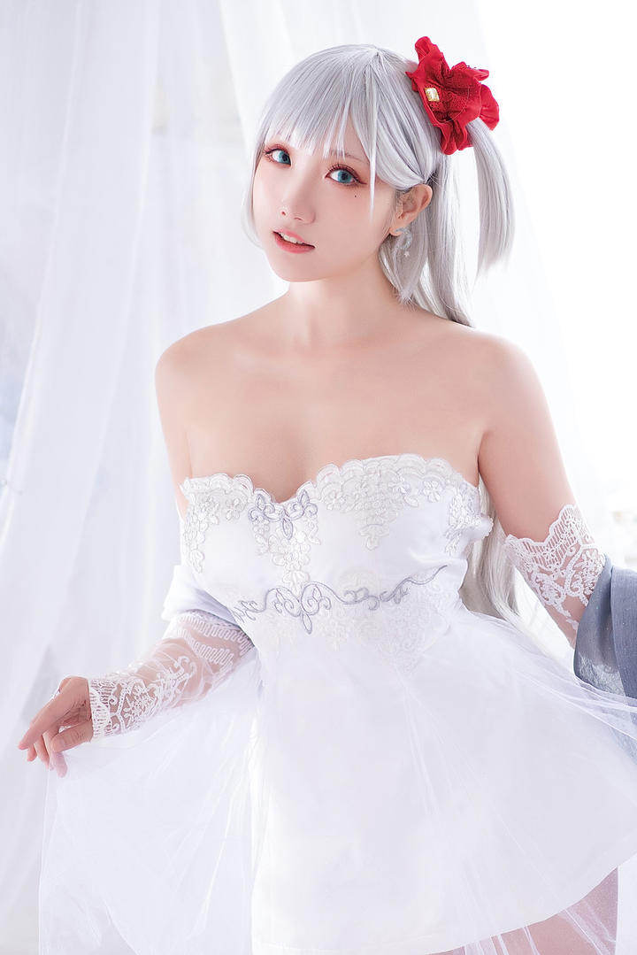 超高清清纯少女婚纱艺术照