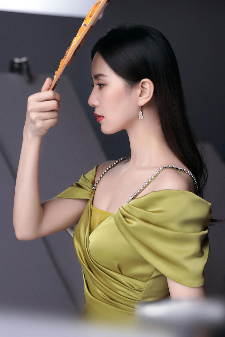 穿着礼服的时尚漂亮美女明星刘诗诗侧脸图片
