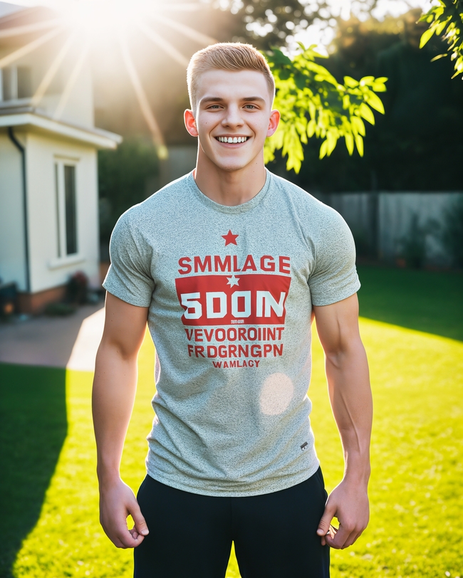 欧美别墅草地年轻帅哥图片