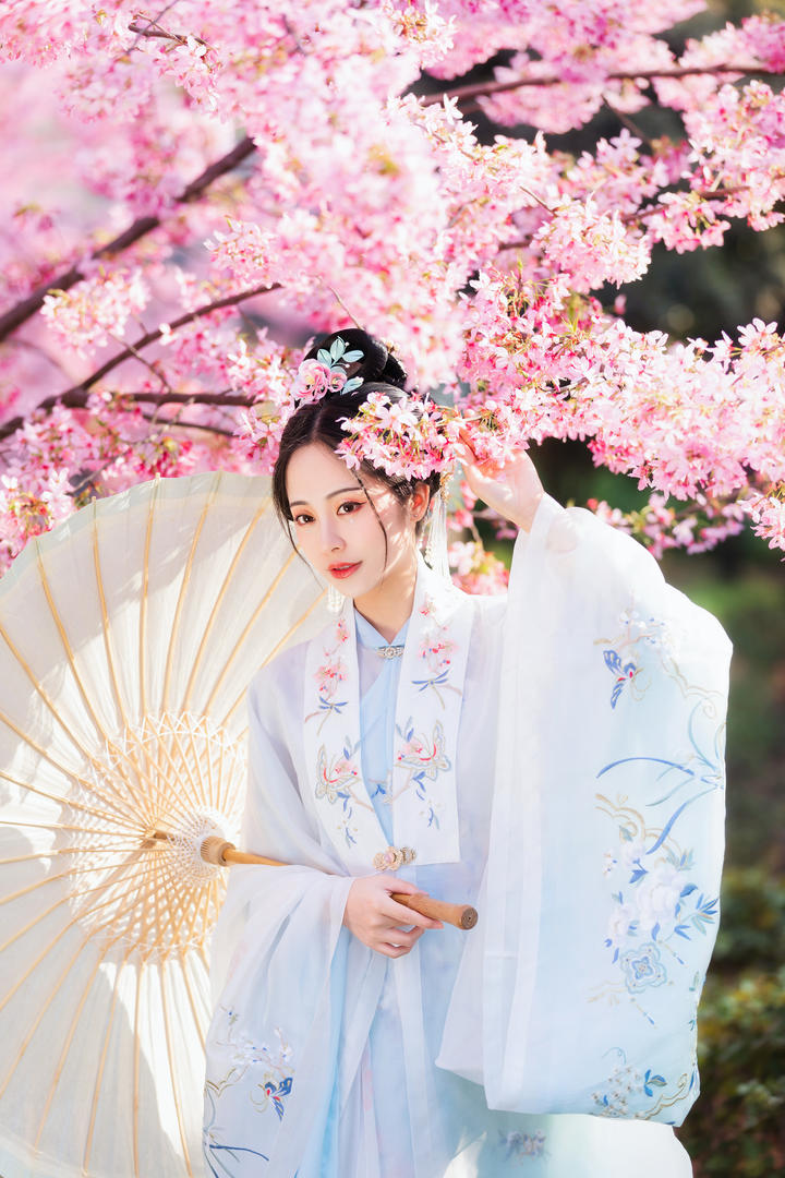 樱花树下的气质古装美女古风头像图片大全
