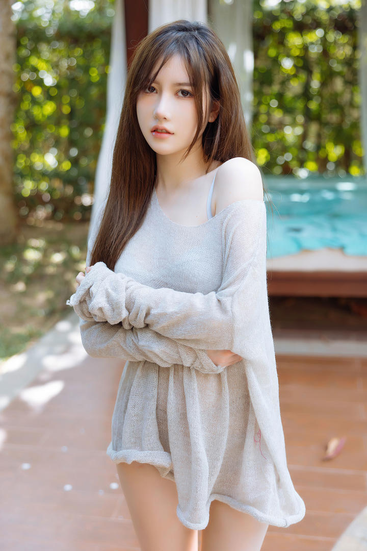 清纯漂亮美女美桃酱唯美女生户外写真图片