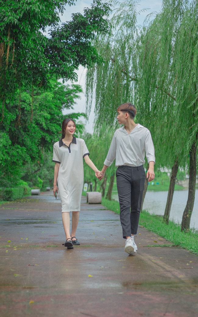 春天俊男美女情侣写真图片