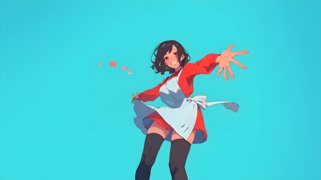 性感丝袜超短裙动漫美女插画图片