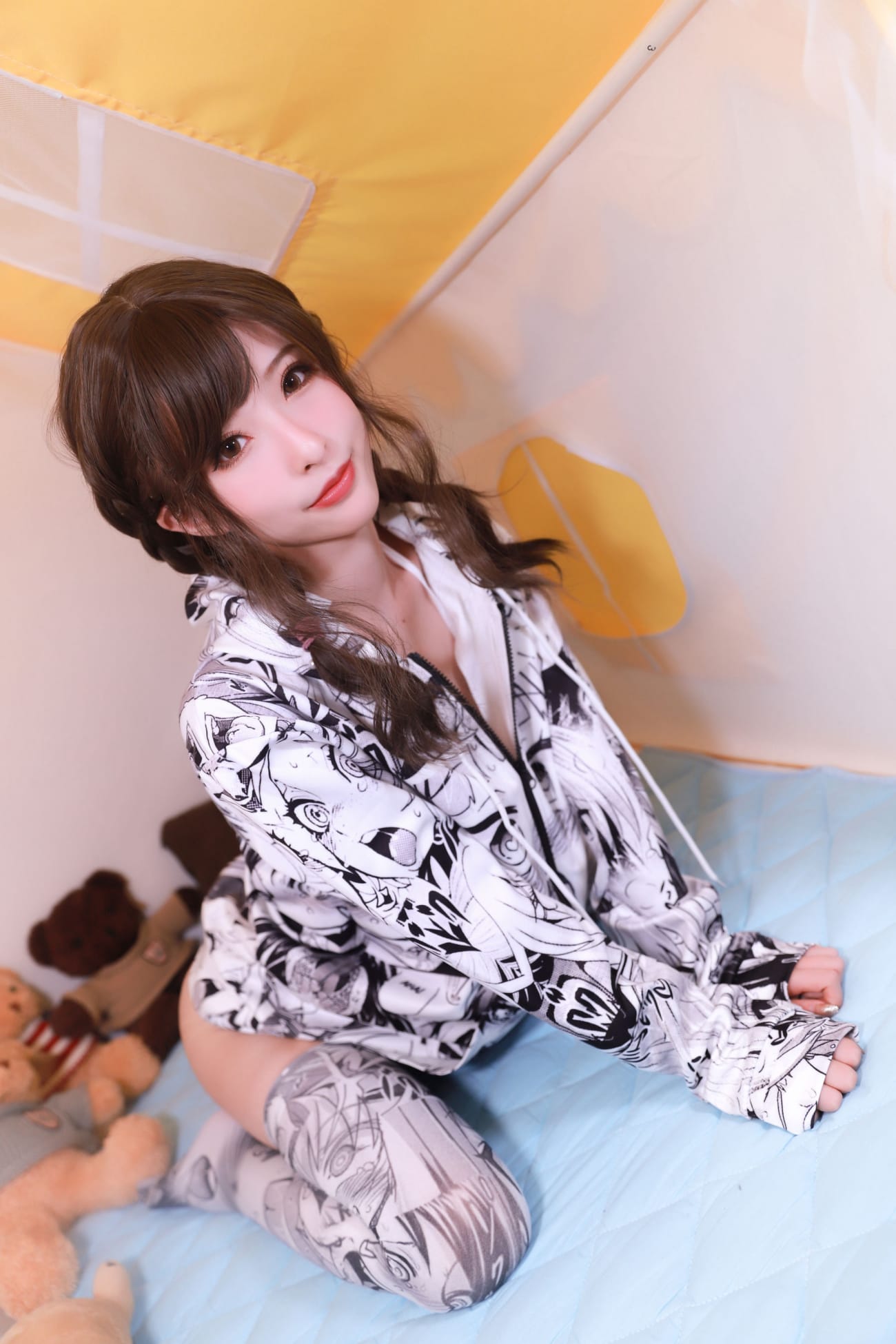 网络美女清水由乃双马尾内衣系列漫画女孩主题写真