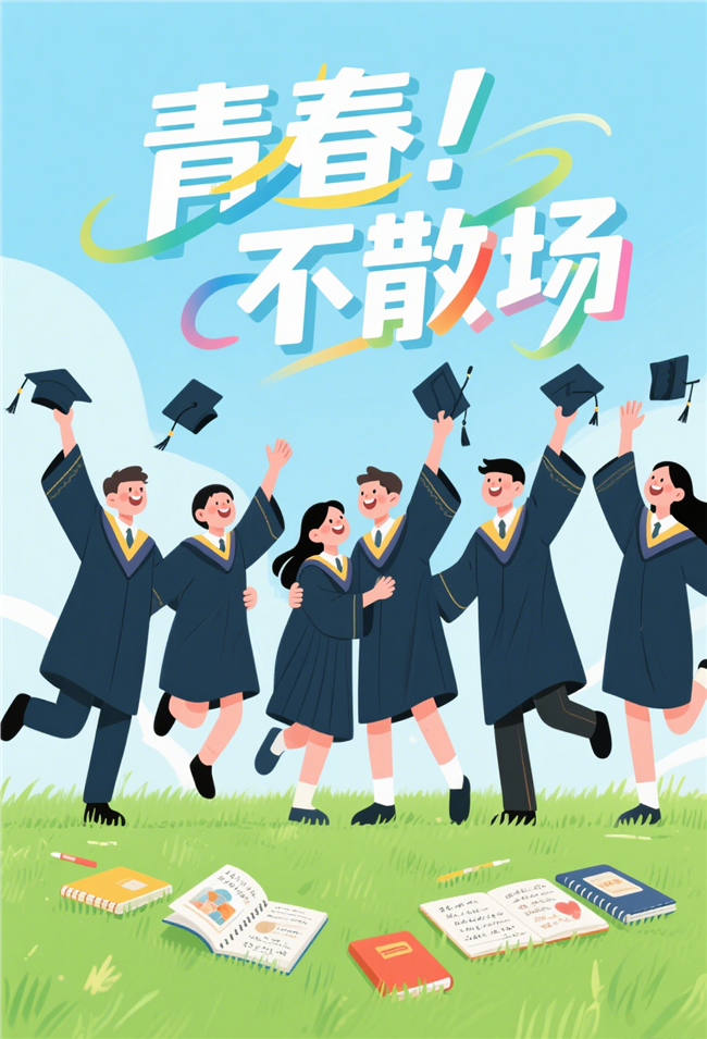 毕业季青春不散场主题海报图片