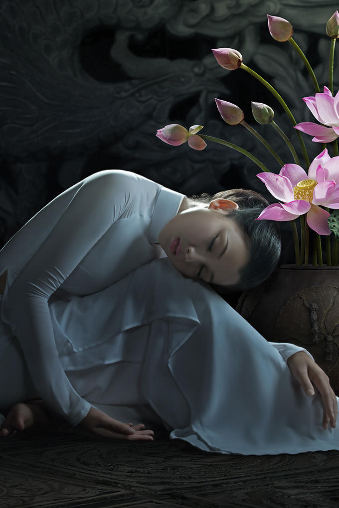 睡着的古典美人图片