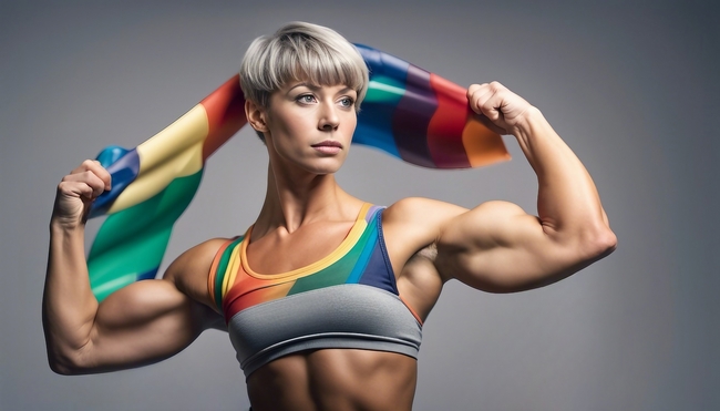 性感肌肉美女人体写真艺术图片