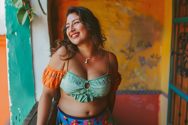 性感微胖泳装美女人体摄影艺术图片