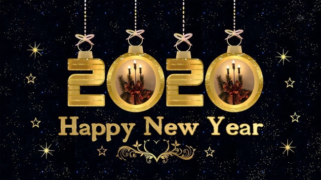 2020新年快乐数字设计图片