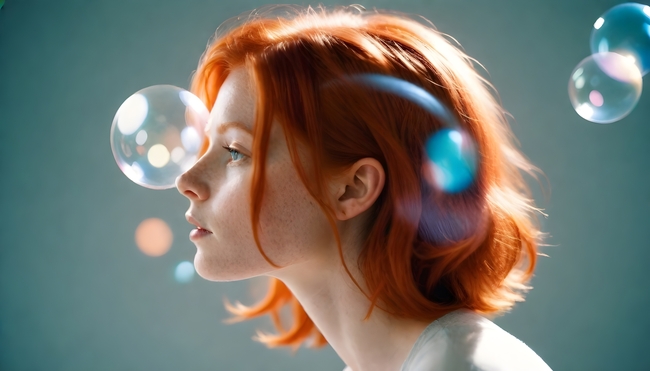 欧美侧颜短发美女写真摄影图片