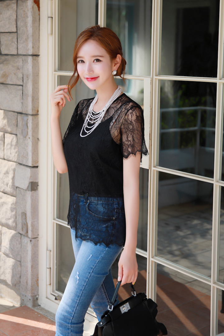 性感牛仔裤美腿美女李妍静写真图片