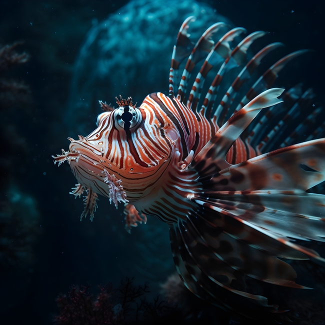 水族馆狮子鱼图片