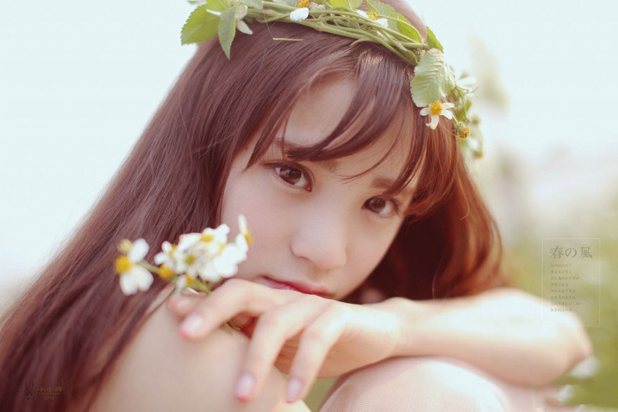 蜜桃般的甜美女生