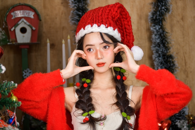 圣诞节可爱性感风美女写真图片