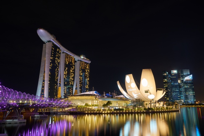 新加坡夜景图片