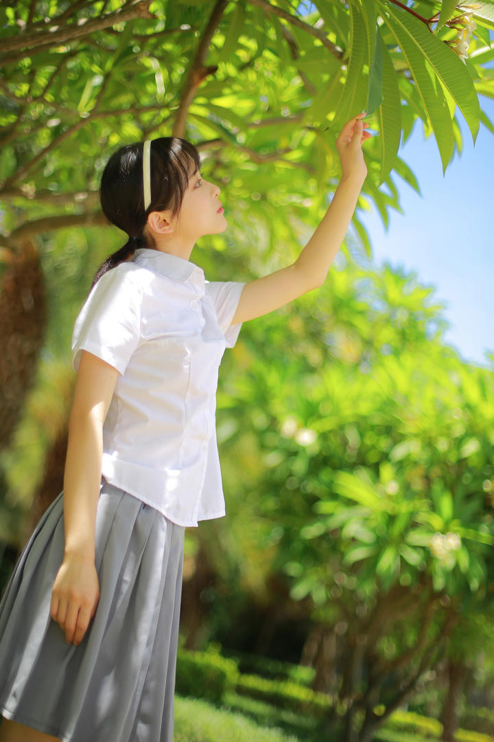 日本清纯女学生清爽夏日时光唯美摄影图片