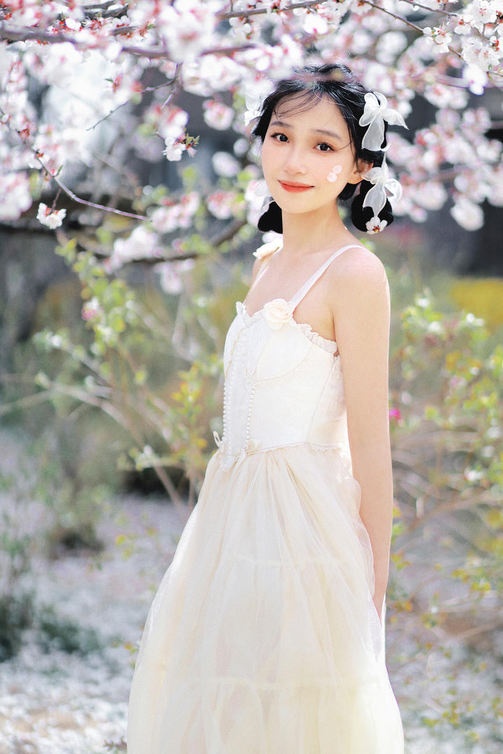 梨花树下的白裙少女国模大胆人gogo体艺术术高清图片