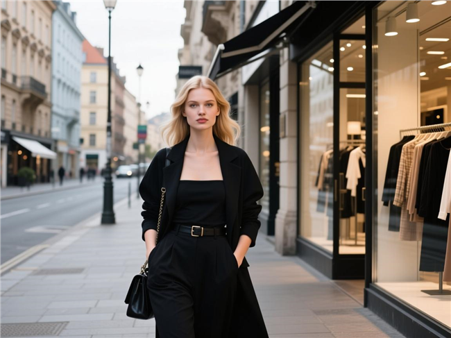 欧美都市时尚街头风美女摄影图片