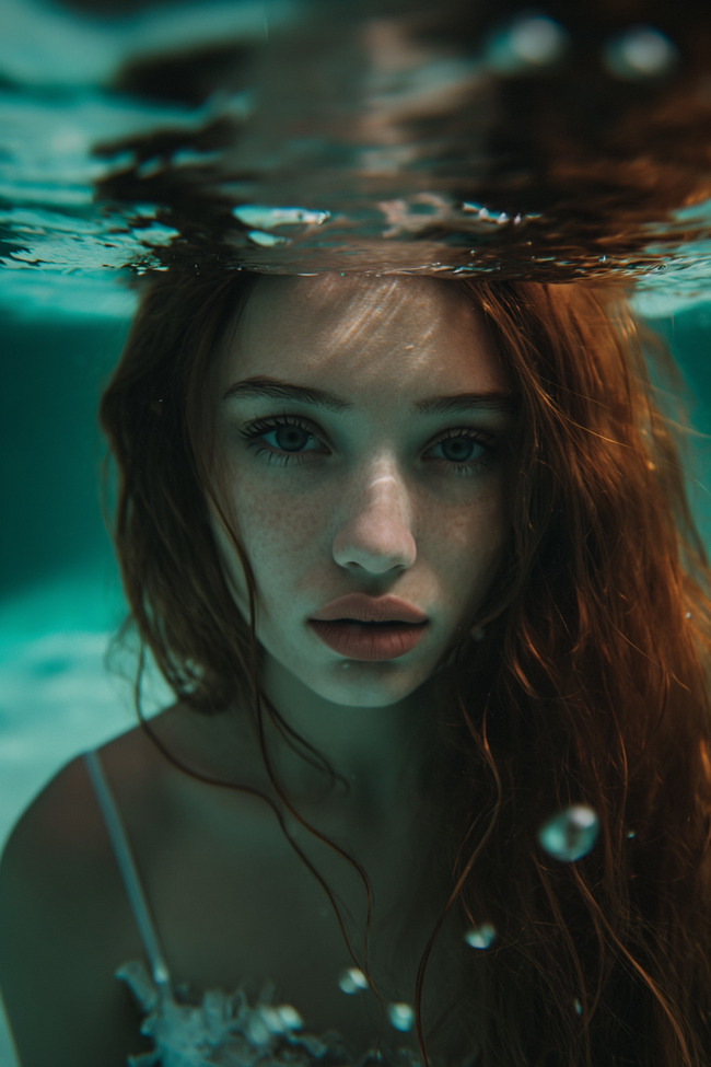 性感水下美女人像艺术写真摄影图片