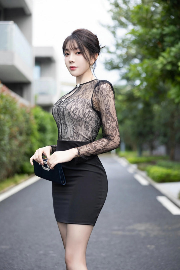 国产性感黑色包臀裙美女秘书徐莉芝mm131美女图片大全