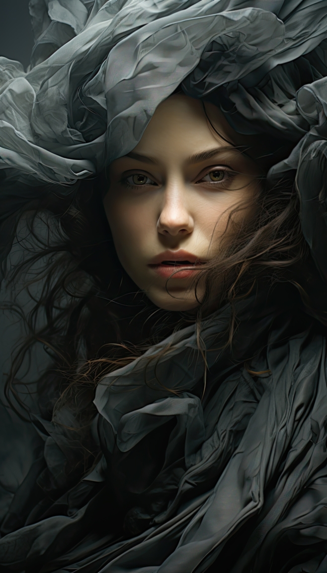 欧美时尚艺术感美女写真摄影图片