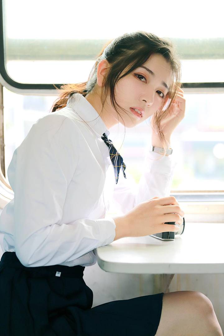 学生装清纯女生写真摄影图片大全