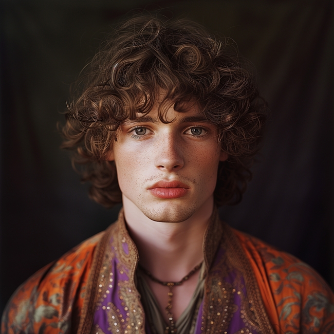 欧美年轻帅哥染烫发型图片