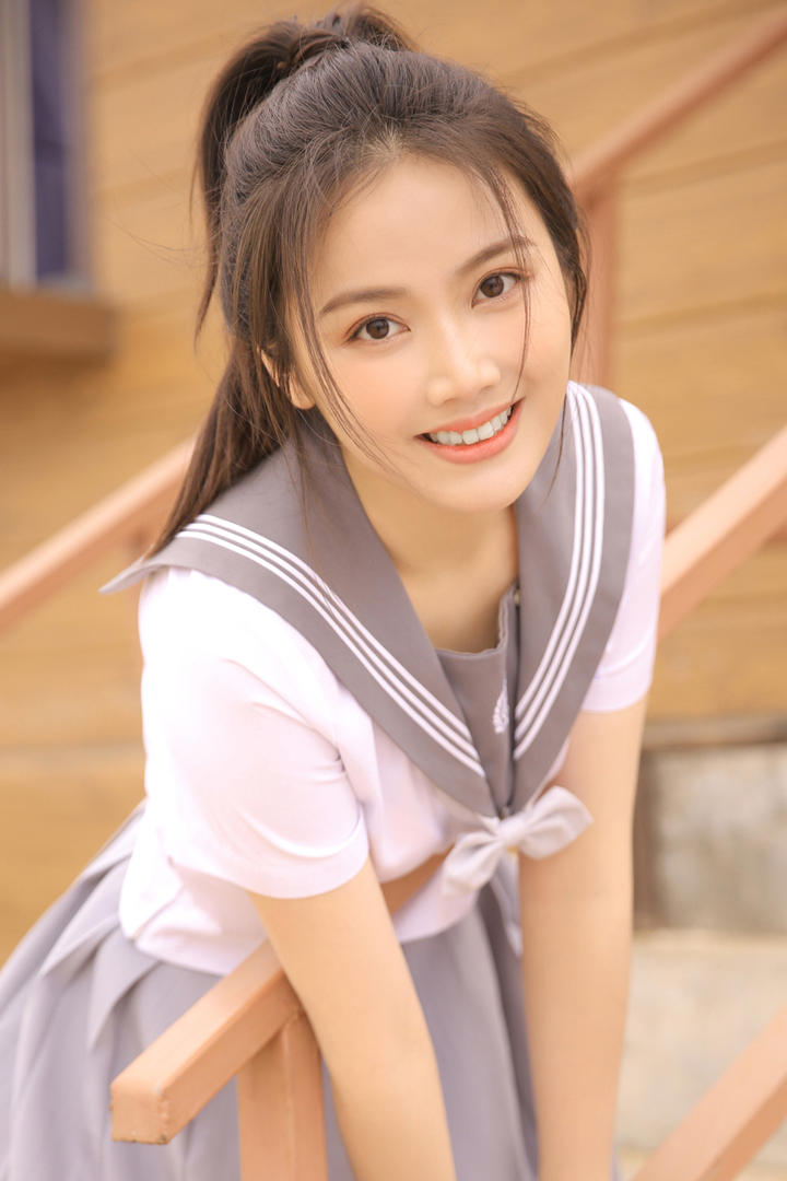 高清马尾清纯美女写真