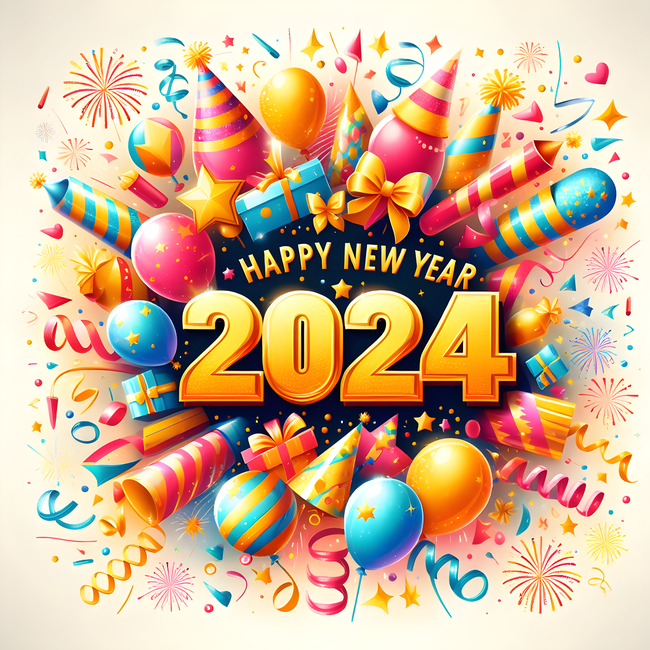 2024年新年快乐庆祝图片