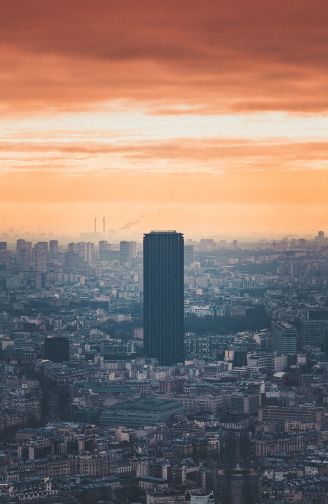 黄昏城市建筑景观图片