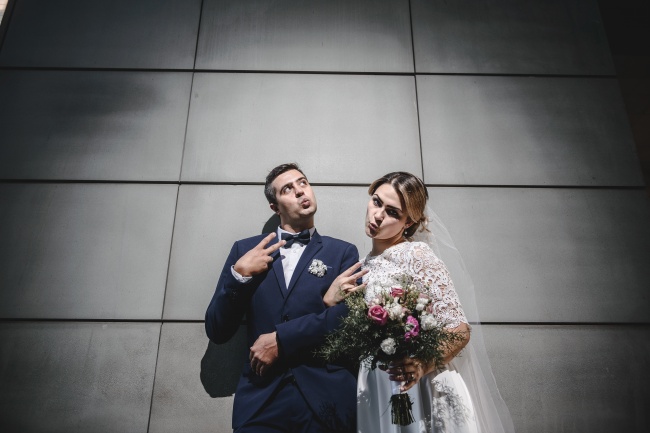 欧美搞怪婚纱照图片