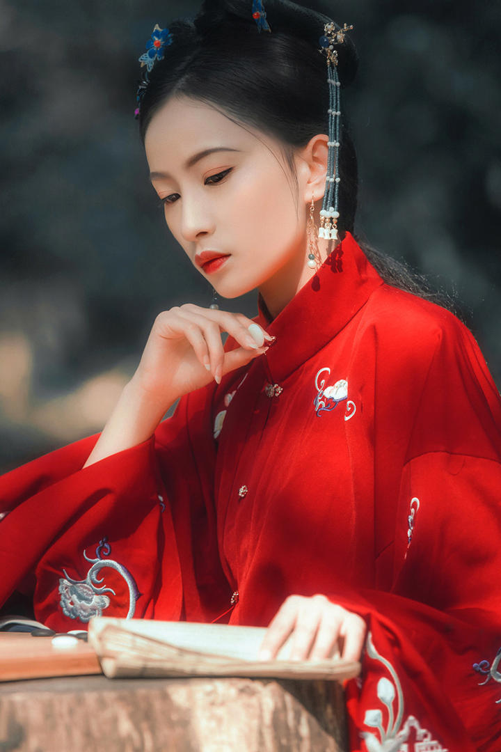 读书的古装气质美女图片高清