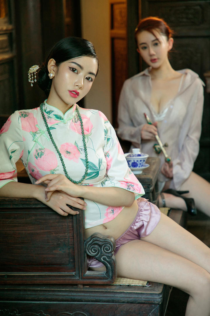 高清中国古典旗袍美女艺术摄影图片