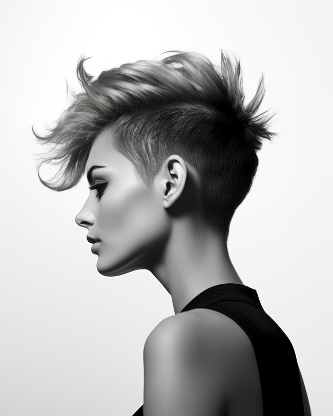 欧美个性黑白风格美女写真艺术图片