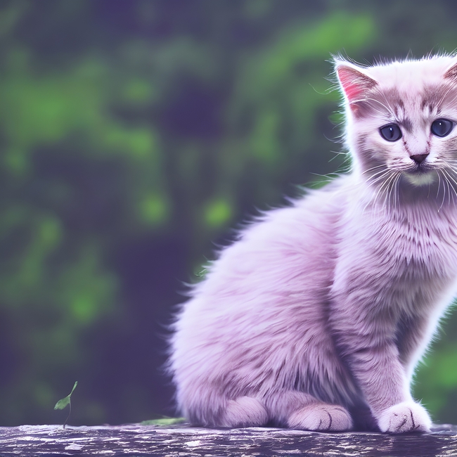 朦胧治愈系小猫摄影图片