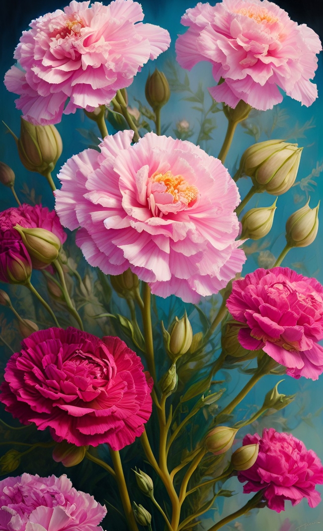 牡丹芍药康乃馨图片